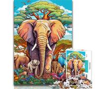 1000 Pieces for Adults African Animals Jigsaw Puzzle 1000 Pieces for Adults,Challenging Game Toys for Is Ideal As A Gift for The Whole Family (50x75cm)