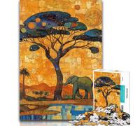 1000 Pieces for Adults African Grasslands Jigsaw Puzzles for Teenagers 1000 Pieces,Family Game Stress Reliever Difficult Challenge Secret Santa Gifts 50x75cm