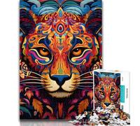 1000 Pieces for Adults African Leopard Jigsaw Puzzles for Adults 1000 Piece,Toys Educational Games Stress Relieving Enhance Love between Couples 26x38cm