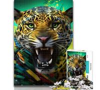 1000 Pieces for Adults African Leopard Jigsaw Puzzles for Teenagers 1000,Educational Toys Is Ideal As A Gift for The Whole Family 26x38cm
