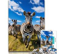 1000 Pieces for Adults African Zebra Jigsaw Puzzles for Teenagers 1000,Educational Toys Is Ideal As A Gift for The Whole Family 75x50cm