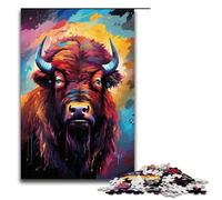 1000 Pieces for Adults And Children by Jigsaw Bison's Colorful Psychedelic Puzzles for Adults Wooden Jigsaw 1000 PCS(75x50cm)