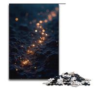 1000 Pieces for Adults And Children by Jigsaw Glittering Swarm of Fireflies Puzzles for Adults Wooden Jigsaw 1000 PCS(38x26cm)
