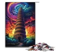 1000 Pieces for Adults And Children by Jigsaw Leaning Tower of Pisa Italy Puzzles for Adults Wooden Jigsaw 1000 PCS(38x26cm)