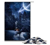 1000 Pieces for Adults And Children by Jigsaw Midnight Puzzles for Adults Wooden Jigsaw (75x50cm)