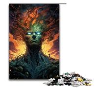 1000 Pieces for Adults And Children by Jigsaw Nebula King's Colorful Psychedelic Puzzles for Adults Wooden Jigsaw 1000PCS(75x50cm)