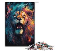 1000 Pieces for Adults And Children by Jigsaw Nebula Lion's Colorful Psychedelic Puzzles for Adults Paper Jigsaw 1000PCS(38x26cm)