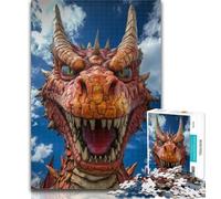 1000 Pieces for Adults Angry Dragon Jigsaw Puzzles for Adults 1000 Piece,Toys Educational Games Stress Relieving Unique Home Decor And Gifts 50x75cm