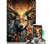 1000 Pieces for Adults Animal Deer Jigsaw Puzzle 1000 Pieces for Adults,Train Your Brain And Hands Birthday Present, Gifts 50x75cm