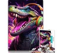 1000 Pieces for Adults Animal Nile Crocodiles 1000 Piece Jigsaw Puzzles for Adults Gifts,Toys Educational Games Stress Relieving Wall Decoration 26x38cm