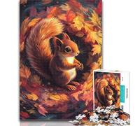 1000 Pieces for Adults Animal Squirrel Jigsaws 1000 Pieces for Teenagers,Toys Educational Games Stress Relieving Artists Collection, Fine Art 26x38cm