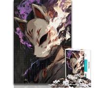 1000 Pieces for Adults Anime Fox Mask Boy 1000 Pieces Jigsaw Puzzles for Adults And Teens,Family Games Christmas Birthday Gifts 26x38cm