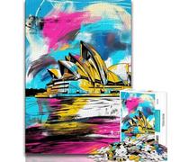 1000 Pieces for Adults Art Sydney Opera House 1000 Piece Jigsaw Puzzles for Teenagers,Fully Interlocking & Randomly Shaped Pieces (38x26cm)