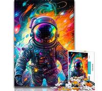 1000 Pieces for Adults Artistic Astronauts Puzzles for Adults And Teenagers,Stress Reliever Difficult Challenge Unique Home Decor And Gifts 26x38cm