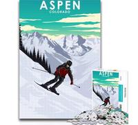 1000 Pieces for Adults Aspen Colorado Ski Resort Puzzles for Adults And Teenagers,Toys Educational Games Stress Relieving Great Gifts And Toys 75x50cm