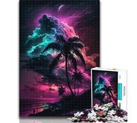 1000 Pieces for Adults AstroIsland with Tropical Clouds 1000 Piece Jigsaw Puzzles for Teenagers Gifts,Decompressing Intellectual Educational Toy Secret Santa Gifts 26x38cm