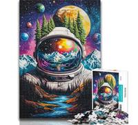 1000 Pieces for Adults Astronaut Mountains 1000 Piece Jigsaw Puzzles for Adults Gifts,is Ideal As Gifts for The Whole Family for And Age 14 50x75cm