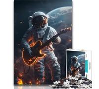 1000 Pieces for Adults Astronaut Playing Guitar Puzzles for Adults And Teenagers,for Is Ideal As A Gift for The Whole Family for And 14 Years Old (50x75cm)