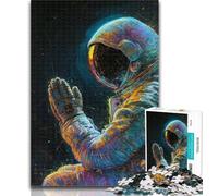 1000 Pieces for Adults Astronaut Praying Jigsaw Puzzles for Adults 1000 Pieces,Artistic Wall Decor & Birthday Gift Idea for Friends, Home Office 50x75cm