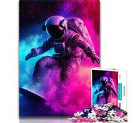 1000 Pieces for Adults Astronaut Space Surfing Jigsaw Puzzles for Teenagers 1000 Piece,Toys Educational Games Stress Relieving Great Gifts And Toys 50x75cm