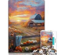 1000 Pieces for Adults Autumn Farm Jigsaw Puzzles for Teenagers 1000 Piece,Learning Educational Toys Family Games Birthday Present, Gifts 75x50cm