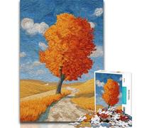 1000 Pieces for Adults Autumn Tree Jigsaw Puzzles for Teenagers 1000 Pieces,Family Game Stress Reliever Difficult Challenge Secret Santa Gifts 26x38cm