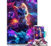 1000 Pieces for Adults Baby Dragon Fantasy Jigsaws 1000 Pieces for Teenagers,Birthday Present, Gifts, Wall Art for And Age 14 Years Up 50x75cm