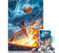 1000 Pieces for Adults Baseball Sports Jigsaws 1000 Pieces for Teenagers,Toys Educational Games Stress Relieving Artists Collection, Fine Art 26x38cm