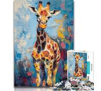 1000 Pieces for Adults Basquiat Giraffe Jigsaw Puzzles for Adults 1000,Challenging Game Toys for Is Ideal As A Gift for The Whole Family 50x75cm
