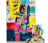 1000 Pieces for Adults Basquiat in The Style Jigsaw Puzzles for Adults 1000 Pieces,for Is Ideal As A Gift for The Whole Family for And 14 Years Old 50x75cm