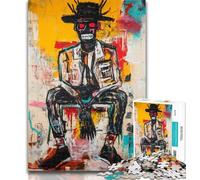 1000 Pieces for Adults Basquiat Robot Jigsaw Puzzles for Adults 1000 Pieces,Artistic Wall Decor & Birthday Gift Idea for Friends, Home Office 26x38cm