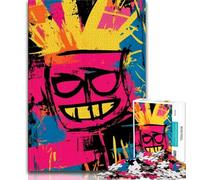 1000 Pieces for Adults Basquiat Style Jigsaw Puzzles for Adults 1000 Pieces,Diy Modern Wall Art Unique Gift Home Decor (50x75cm)