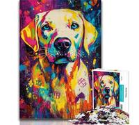 1000 Pieces for Adults Basquiat-style Labrador Jigsaw Puzzles for Adults 1000,Challenging Game Toys for Is Ideal As A Gift for The Whole Family 50x75cm