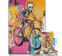 1000 Pieces for Adults Basquiat-style Skull 1000 Piece Jigsaw Puzzles for Teenagers Gifts,Decompressing Intellectual Educational Toy Secret Santa Gifts 50x75cm