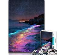 1000 Pieces for Adults Beach Milky Way Night View Jigsaw Puzzles for Adults,with Fully Interlocking Randomly Shaped Pieces for And 14 Years Old 50x75cm