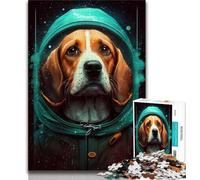 1000 Pieces for Adults Beagle Dog Jigsaw Puzzles for Adults 1000 Piece,Toys Educational Games Stress Relieving Enhance Love between Couples (38x26cm)