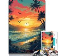 1000 Pieces for Adults Beautiful Beaches Scenery Jigsaw Puzzles for Adults 1000 Pieces,Educational Games Home Decoration Artists Collection, Fine Art 50x75cm