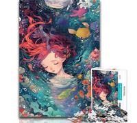 1000 Pieces for Adults Beautiful Girl in The Ocean Jigsaw Puzzles for Teenagers 1000,Educational Toys Is Ideal As A Gift for The Whole Family 26x38cm