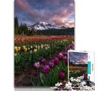 1000 Pieces for Adults Beautiful Mountain River 1000 Piece Jigsaw Puzzle for Adults Teens,with Matching Poster And Trivia Sheet for Age 14 Years Up 50x75cm