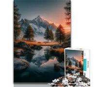 1000 Pieces for Adults Beautiful Mountains And Lakes Jigsaws Puzzles 1000 Pieces for Adults Gifts,Birthday Present, Gifts for And Age 14 (50x75cm)