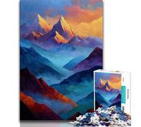 1000 Pieces for Adults Beautiful Mountains Jigsaws Puzzles 1000 Pieces for Teenagers Gifts,Vibrant And Unique Design Relaxing & Challenging Puzzle Experience (26x38cm)