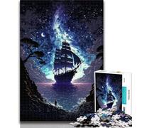 1000 Pieces for Adults Beautiful Pirate Ship 1000 Piece Jigsaw Puzzles for Adults Gifts,Artists Collection, Fine Art for Age 14 Years Up 50x75cm