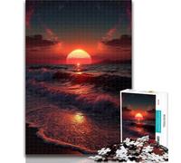 1000 Pieces for Adults Beautiful Sunset 1000 Piece Jigsaw Puzzles for Teenagers Gifts,Decompressing Intellectual Educational Toy Secret Santa Gifts 26x38cm