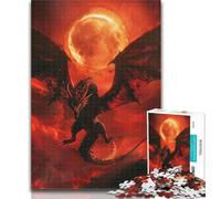 1000 Pieces for Adults Blood Moon Dragon 1000 Piece Jigsaw Puzzles for Teenagers,for Age 14+ Impossible Game Best Gift for Adults And Teenagers 26x38cm