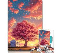 1000 Pieces for Adults Blooming Cherry Blossoms Adult Jigsaws 1000 Piece,Toys Educational Games Stress Relieving Parent-child Interaction 26x38cm
