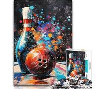 1000 Pieces for Adults Bowling Ball Painting Jigsaw Puzzles for Adults 1000 Pieces,for Is Ideal As A Gift for The Whole Family for And 14 Years Old 50x75cm