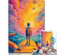 1000 Pieces for Adults Boy Going to School 1000 Piece Jigsaw Puzzles for Adults Gifts,is Ideal As Gifts for The Whole Family for And Age 14 50x75cm