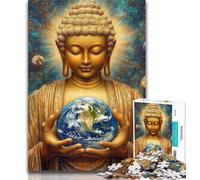 1000 Pieces for Adults Buddha Holding The Earth Puzzles for Adults And Teenagers,Family Entertainment Toys Is Ideal As A Gift for The Whole Family 50x75cm
