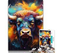 1000 Pieces for Adults Buffalo Jigsaw Puzzles for Teenagers 1000,Educational Toys Is Ideal As A Gift for The Whole Family 26x38cm