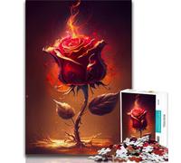 1000 Pieces for Adults Burning Rose Puzzles for Adults And Teenagers,Stress Reliever Difficult Challenge Unique Home Decor And Gifts (50x75cm)